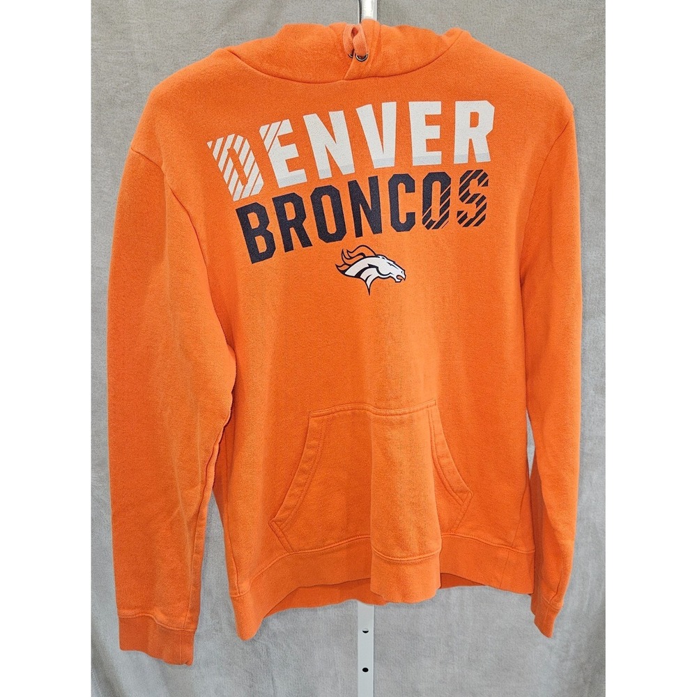 Denver Broncos Hoodie Men's Medium Orange NFL Football Pullover‎ Fanatics